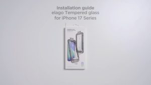 elago iPhone 17 Tempered Glass Protector 9 H ฟิล์มกระจกเต็ม กันรอย มีอุปกรณ์ช่วยติด