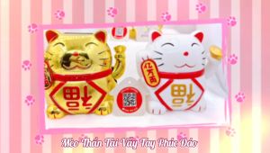 Mèo Thần Tài Vẫy Tay Phúc Đáo Năng Lượng Mặt Trời - TỎI CÁT TƯỜNG