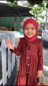 Jesika Dress Anak Polos Usia 3 Sampai 10 Tahun Bahan Katun Twill Premium Lembut Dan Tebal