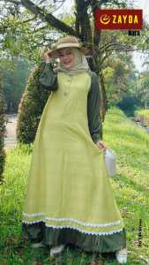 (New) Gamis NARA ZG124 Green By Zayda