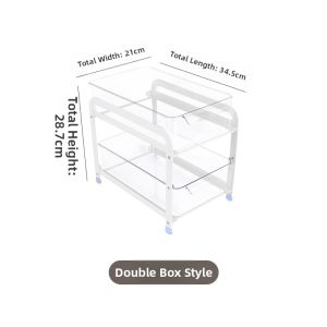 Pull-out Metal Sink Shelf Organizer Double Layer