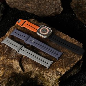 สายซิลิโคนสำหรับนาฬิกา Ultra 2/Ultra 49 มม.46 มม.45 มม.44 มม.42 มม.41 มม.40 มม.38 มม.ผู้ชายผู้หญิง lWatch Series 10 9 8 7 6 5 4 3 2 1 Series SE SE2 Sport Band