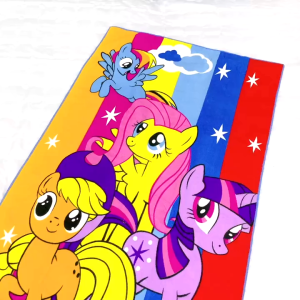 Bath Towel For Kids - Beach Towel - Little Pony Design (70 cm x 142 cm)
