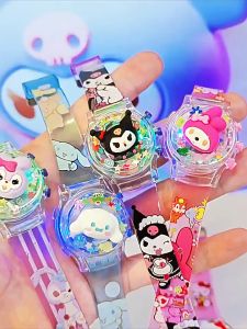 ใหม่สไตล์หมุน คุโรมิ นาฬิกาส่องสว่างนาฬิกาเพลงที่มีกระพริบที่มีสีสันเด็ก นํา นาฬิกานักเรียนนาฬิกาอิเล็กทรอนิกส์