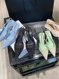 Fashionable French Chic Pointed Toe High Heels Sandals Womens Summer Versatile Elegant Low Cut Ankle Strap PU Leather Shoes