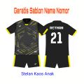 Stelan Jersey Bola Anak Anak,Pasang Sablon Nama Nomor Pakaian Olahraga Bola Futsal Voli Badminton. 