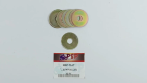 Ring Plat "12 WP 8 X 28 Harga Per Pak Isi 10 (PSP) Reng Pelat Washer Kunci 12 Diameter 8mm X 28mm