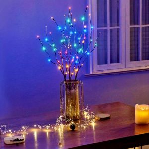 1Pcs Tree Branch Light 20 LED Festive Lights Battery Operated For Home Christmas Party Wedding Decorations Twig Outdoor Lights