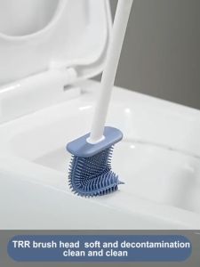 Bathroom Washroom Toilet Bowl Brush Scrub with Holder Plunger Set Kit Tools