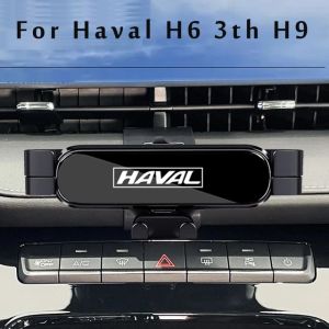 Car Phone Holder For haval H6 3th H9 2021 2022 Car Styling Bracket GPS Stand Rotatable Support Mobile Accessories