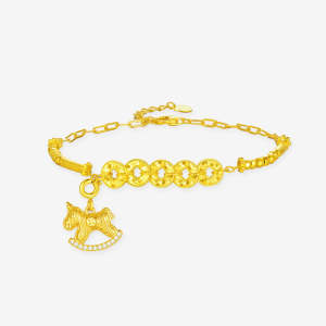 CTS S925 Silver Zircon Rocking Horse Pendant CHOW TAI SENG 周大生 S0N100142CH