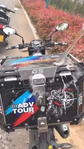 Alloy motorcycle top box 45L alloy motorcycle floor top box motorcycle trunk durable