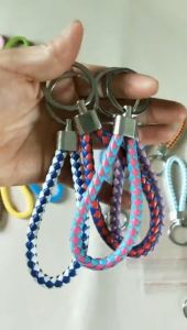 OFM-C1198 Gantungan Kunci Kulit Braided Kepang Aksesoris / Keychain Ganci Tali Anyaman Multifungsi
