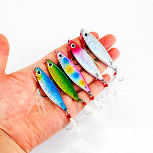 1PCS Fishing Bait 5 colors Slow Jig Fishing Lure 8/10/15/20g Metal Jig Lure 3D Eyes Buzz Lure Sinking Minnow For Fishing Micro Spoon Lure