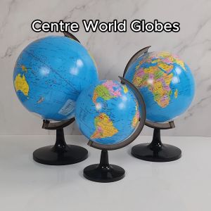 [SG Stock] Centre World Globe with Stand | 14.16cm 18.20cm 21.40cm | Educational | Feng Shui Enhancement