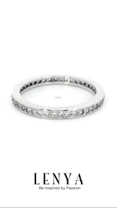 LENYA แหวน CZ Diamondlike เสริมบุคลิกและความมั่นใจ ขนาด 1.20 มิล ตัวเรือนเงินแท้925 ชุบทองคำขาว