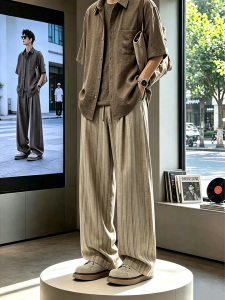 OUMULONG | Summer Cool Lightweight Linen Shirt and Pants Set