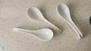 DAFIFY 21 Pcs Porcelain Asian Soup Spoon Japanese Soup Spoons for Pho Wonton Noodles Chinese Ceramic Rice Spoon