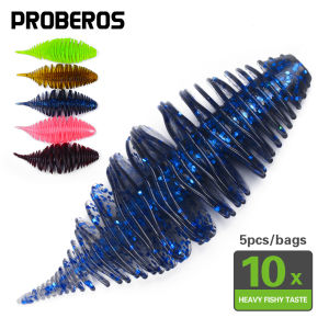 PROBEROS 5PCS Thread Worm Artificial Bionic Soft Fishing Lure - Artificial Bait with Silicone Wobbler Design Lifelike Swimming