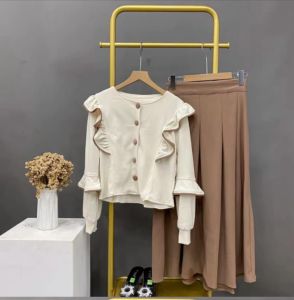 (TC.RC) 1 NAOMI SETROK Baju Atasan Set Rok Knit Soft. Nazra Sha