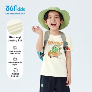 361° | Áo Thun Thể Thao Dệt Kim Short Sleeve Mới cho Trẻ Em