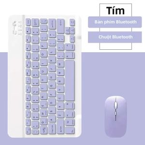 Bộ Bàn Phím Và Chuột Bluetooth Không Dây Dành Cho Máy Tính Bảng iPad Máy Tính Xách Tay Android - Tương Thích Với Windows Huawei Xiaomi Samsung - Bàn Phím Điện Dung 78 Phím Tiếng Anh