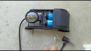 BUSTER 130PSI Barometer Multifunctional Portable Foldable Foot Air Pump Tyre Double Cylinders Heavy Duty Pump Bicycle Car Ball JDX-550D