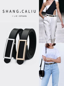 ทันสมัย เรียบง่าย เข็มขัดสุภาพสตรี Universal หนังวัวแท้เกาหลี กางเกงยีนส์ เอว เข็มขัด ผู้หญิง เดรส เอว ใน สีดำ สี