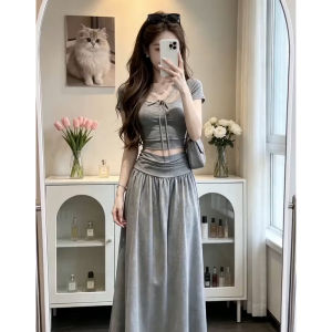 PEIZIXUAN | Lace Stitched French Waistline Long Dress