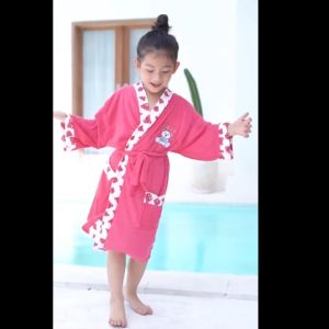 Kimono Handuk Anak Size S - XXL / 2 - 15 Tahun / Baju Handuk Anak / Jubah Mandi Anak - Millieshop