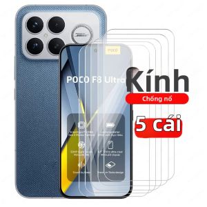 Kính Cường Lực HD Bảo Vệ Màn Hình Cho Xiaomi Poco F8 Pro/F8 Ultra/F7/F5 X8 Pro Max/X7 Pro/X6 M7/M6/M5S/X5/X3/F6/F3 - Phim Trong Suốt Chống Trầy Xước