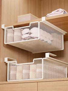 MENGBINFEN | Slide-out Hanging Organizer Drawer No-drilling Storage Shelf