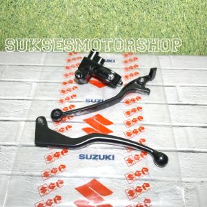 Handle set rem dan kopling + dudukan handlel kiri rumah spion drat 12 suzuki satria fu 150