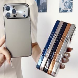 เคสโทรศัพท์ iPhone 17 Air 16 15 14 Plus 13 12 Pro Max รุ่นหรูหรา แบบกระจกฝ้า AG ป้องกันเลนส์ ป้องกันการกระแทก พร้อมขอบกันกระแทก