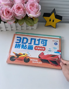 [Permainan Latihan Motorik] Stiker Kolase 3D Kreatif/Montessori Buatan Tangan Edukasi Fokus Anak