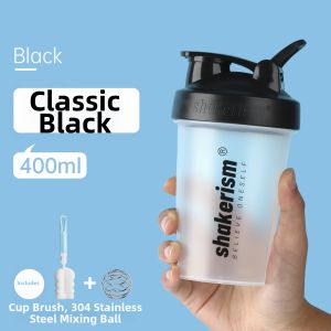 shakerism | 300ML Mini Shaker Cup Food Grade Curved Bottom Design Portable Fitness Water Bottle with 304 Stainless Steel Mixing Ball for Protein Powder and Smoothie Mixing