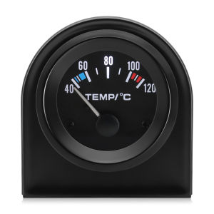 RYSJM | 2 52MM Black Water Temperature Gauge 40-120 Celsius Car Meter With Bracket Pod Holder For 12V Car