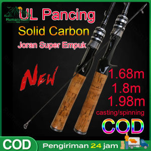 Joran Pancing Spinning Bait Casting Carbon Solid Horse Mount Rod UL Super Lembut Lua Rod Water Drop Wheel  Pegangan Joran Ultra Light Dengan/Joran Pancing Carbon Ultralight Max Drag 10kg Strong Elasticity Lure Rod Bahan Serat Karbon Ultra Ringan Panjang