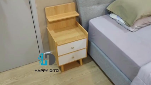 Bedside table wooden household bedside locker Healthy tasteless deep design modern simple stable and durable