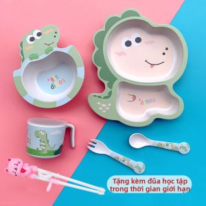 GUTIAN | Childrens Dinosaur-themed Heat Resistant Dinnerware Set
