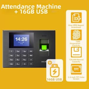 deli | Fingerprint Recognition Time Clock Machine for Office WeChat Integration