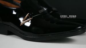 SINDBAB Mens Formal Business Elegant Office work Derby Matte Jet Black with design Leather Dress Shoes