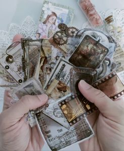 Fairy Lights Journal - READY STOCK/ art journaling/ scrapbook deco/ Vintage ephemera PET tape