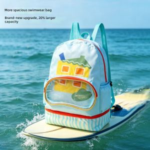 RA Kids Cartoon Dry Wet Separation Swimming Backpack Waterproof Beach Sports Storage Bag AR