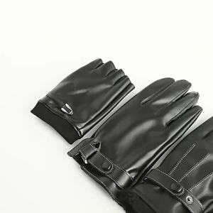 Men s Autumn Winter Sheepskin Gloves Cold Resistant for Cycling Driving Thick Fleece Lined Touch Screen Enabled