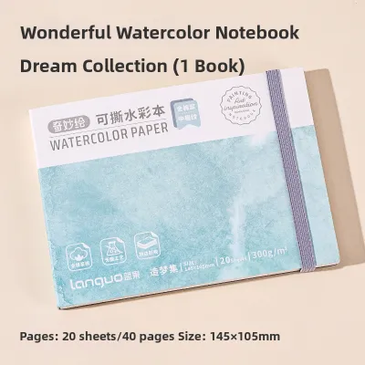 Mini Portable Handmade Watercolor Sketchbook All Cotton Fiber Travel Drawing Book Square Coarse Texture Quick Sketch Pocket Size