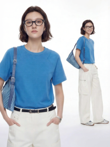 Cool Pure Color Raglan Short Sleeve T-Shirt Summer Top