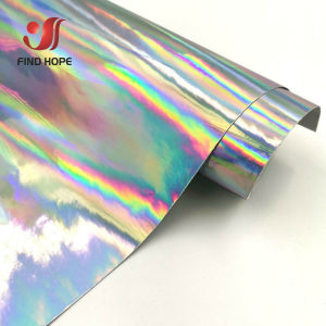 5.9"x39"Holographic Adhesive Vinyl Iridescent Silver Film Craft Cup Peel and Stick Cutting Vinyl Wall/Glass/Window Decor Sticker