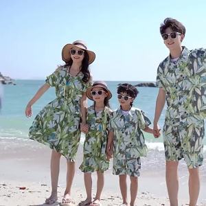 Beach Dress Family Matching Outfits: Summer Style for a Family of Three or Four