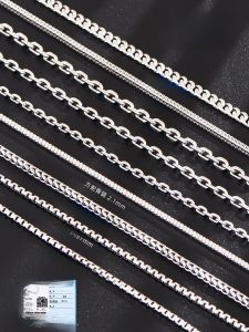 Sterling Silver Necklace Mens Fashionable Clavicle Chain Sweater Chain Long 925 Silver Necklace Chain Thick Choker Men White Gold Color Gift